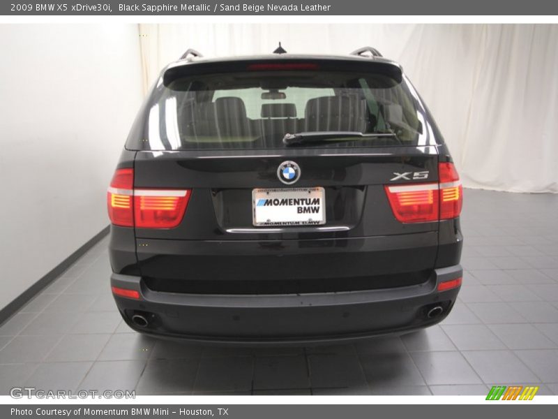 Black Sapphire Metallic / Sand Beige Nevada Leather 2009 BMW X5 xDrive30i
