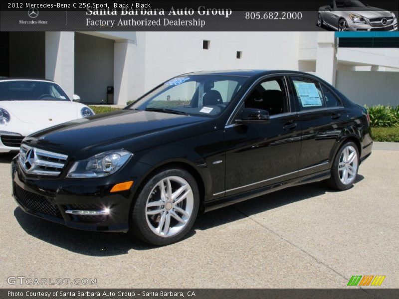 Black / Black 2012 Mercedes-Benz C 250 Sport