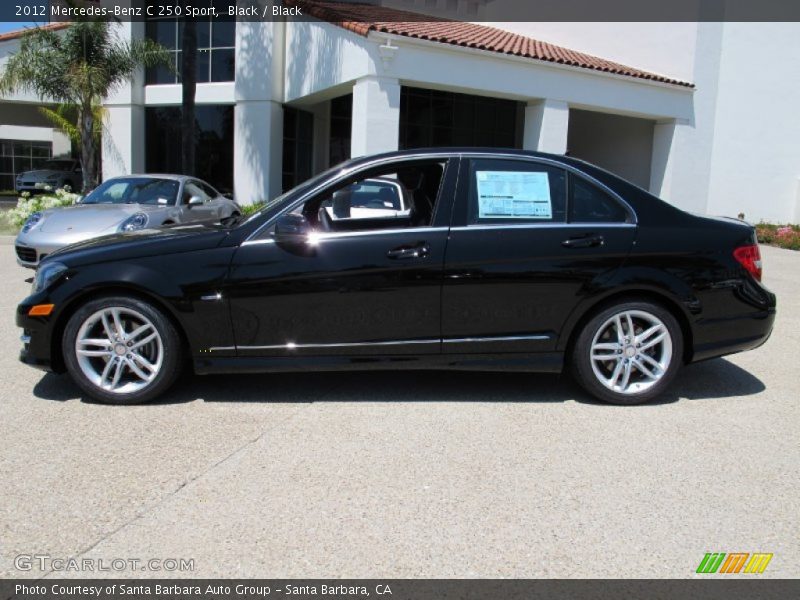 Black / Black 2012 Mercedes-Benz C 250 Sport