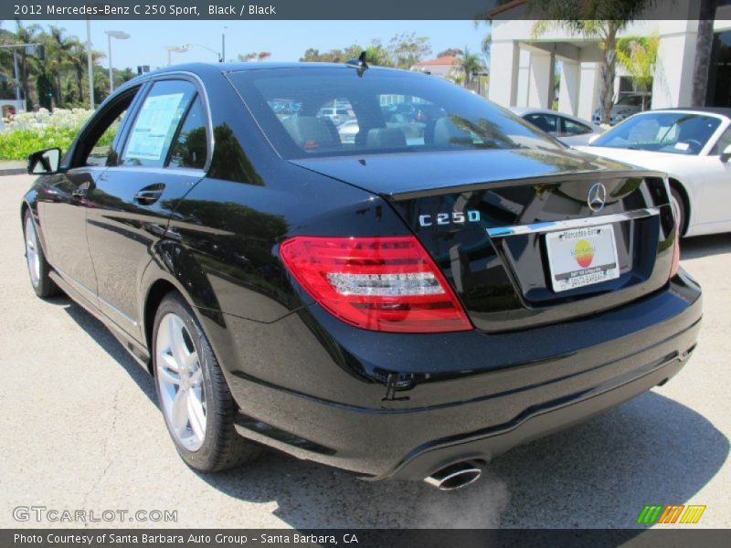 Black / Black 2012 Mercedes-Benz C 250 Sport