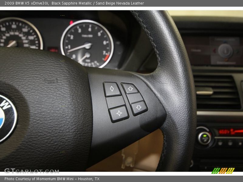 Black Sapphire Metallic / Sand Beige Nevada Leather 2009 BMW X5 xDrive30i