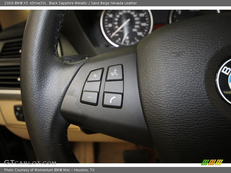 Black Sapphire Metallic / Sand Beige Nevada Leather 2009 BMW X5 xDrive30i