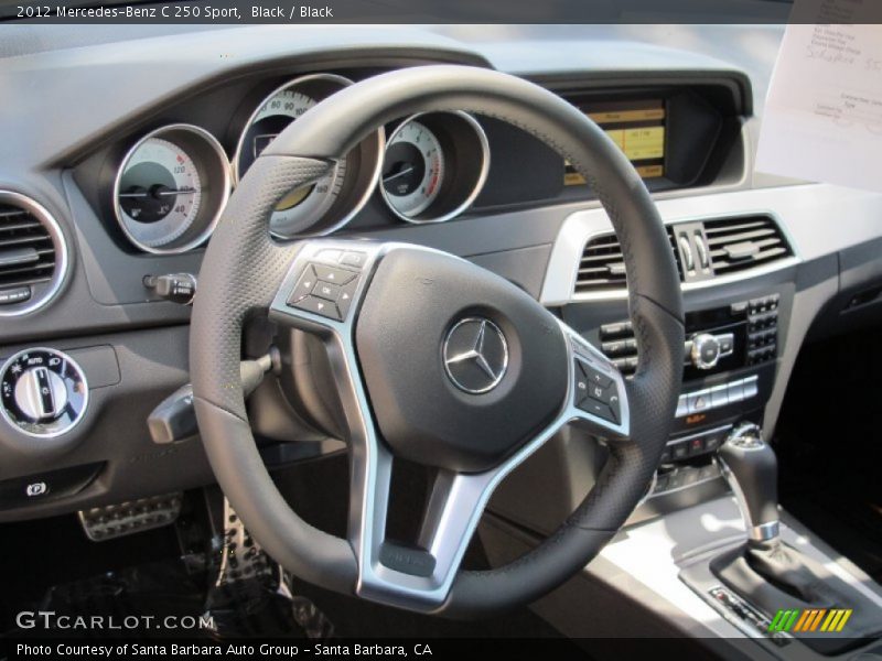 Black / Black 2012 Mercedes-Benz C 250 Sport