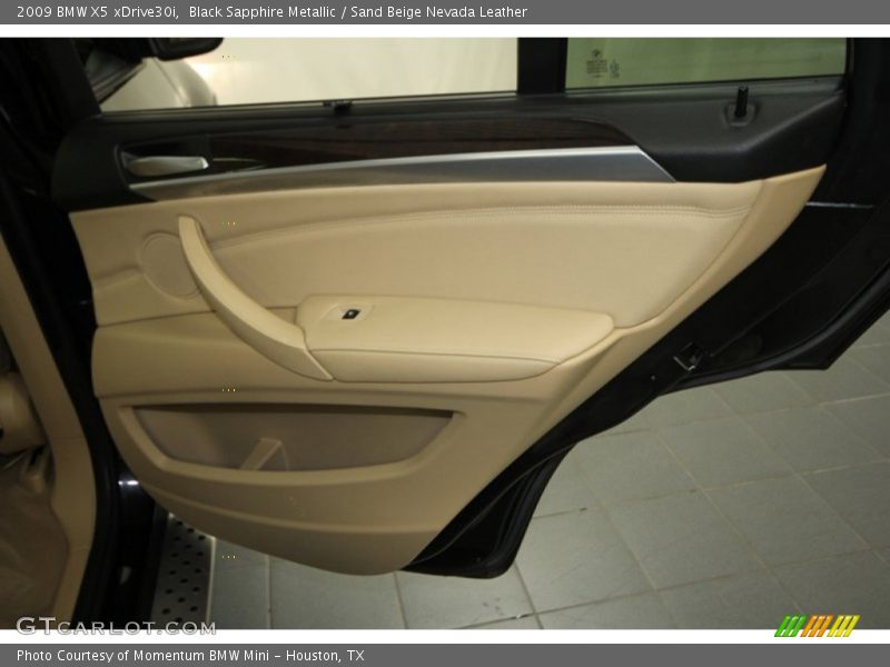 Black Sapphire Metallic / Sand Beige Nevada Leather 2009 BMW X5 xDrive30i