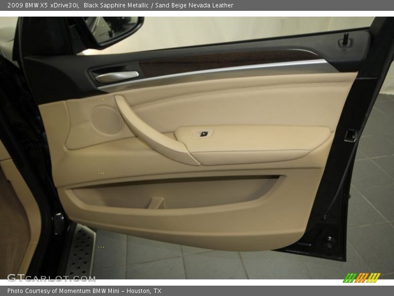 Black Sapphire Metallic / Sand Beige Nevada Leather 2009 BMW X5 xDrive30i