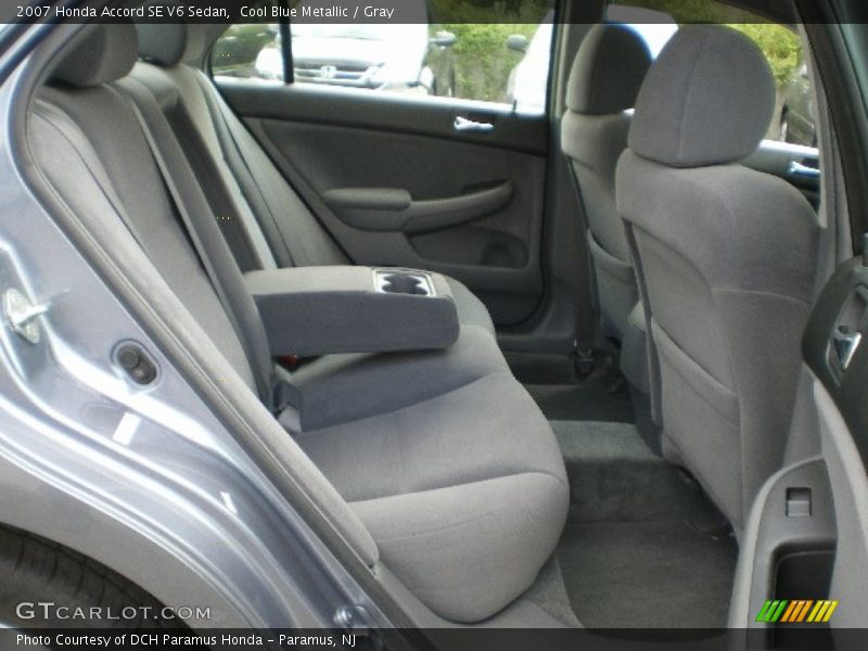 Cool Blue Metallic / Gray 2007 Honda Accord SE V6 Sedan