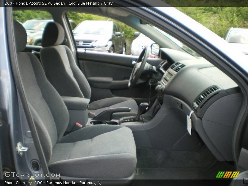 Cool Blue Metallic / Gray 2007 Honda Accord SE V6 Sedan