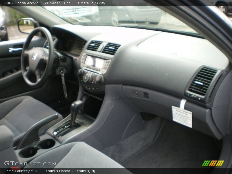 Cool Blue Metallic / Gray 2007 Honda Accord SE V6 Sedan