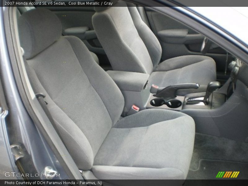 Cool Blue Metallic / Gray 2007 Honda Accord SE V6 Sedan