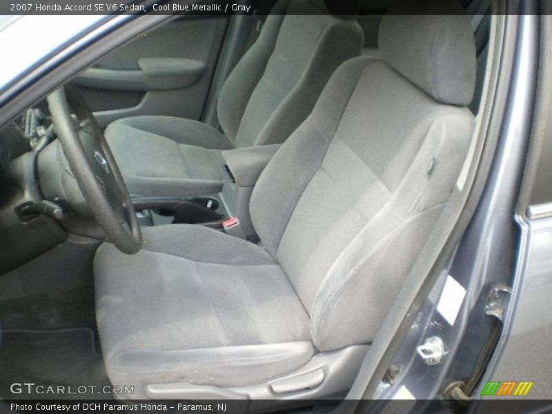 Cool Blue Metallic / Gray 2007 Honda Accord SE V6 Sedan