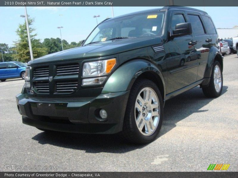 Natural Green Pearl / Dark Slate Gray 2010 Dodge Nitro SXT