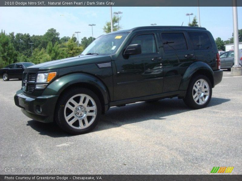 Natural Green Pearl / Dark Slate Gray 2010 Dodge Nitro SXT