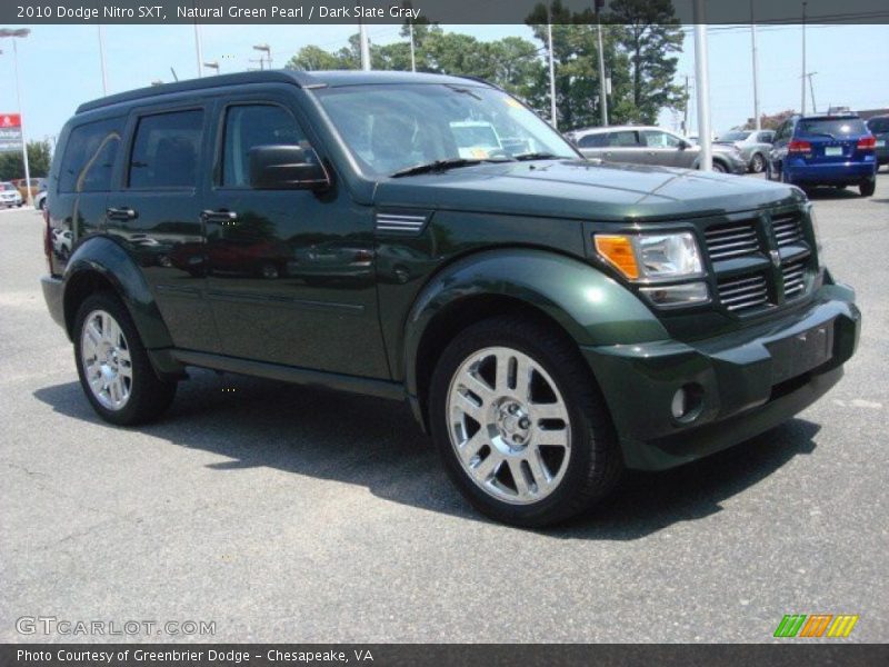 Natural Green Pearl / Dark Slate Gray 2010 Dodge Nitro SXT