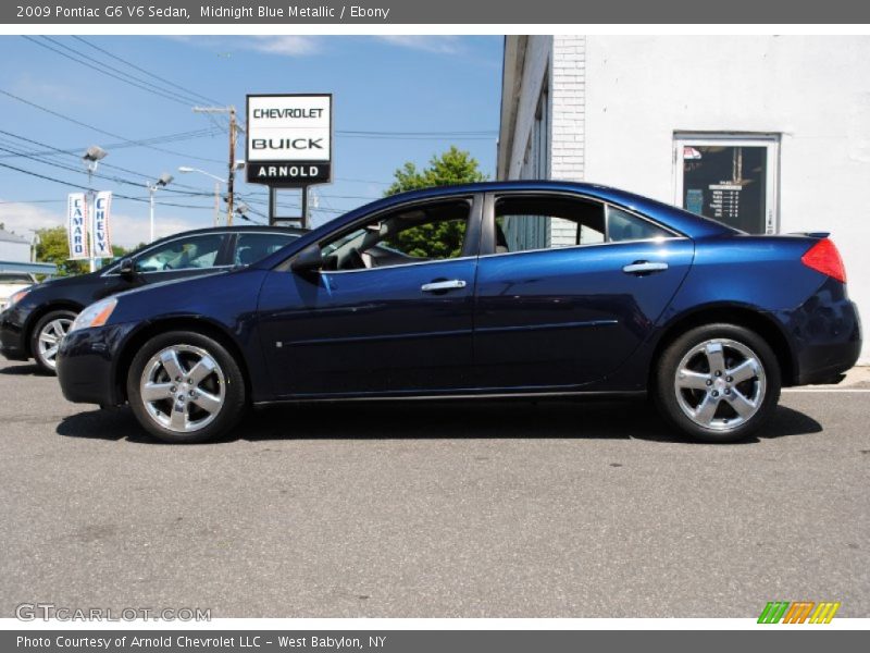 Midnight Blue Metallic / Ebony 2009 Pontiac G6 V6 Sedan