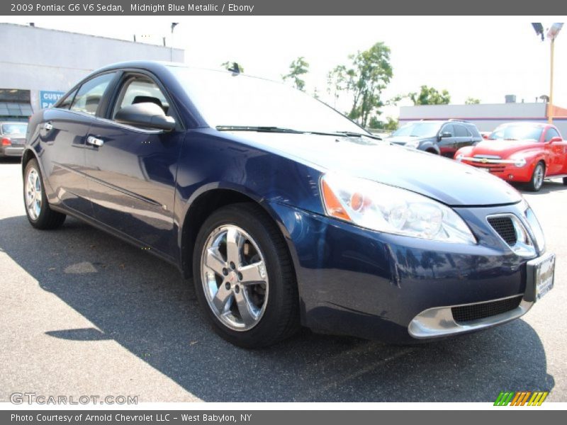 Midnight Blue Metallic / Ebony 2009 Pontiac G6 V6 Sedan