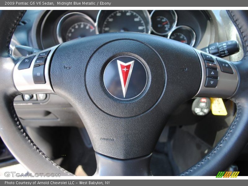 Midnight Blue Metallic / Ebony 2009 Pontiac G6 V6 Sedan