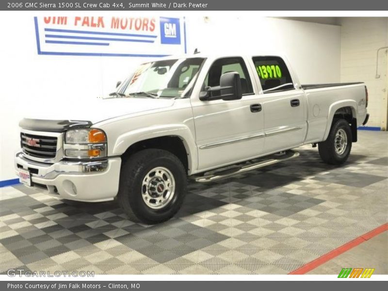 Summit White / Dark Pewter 2006 GMC Sierra 1500 SL Crew Cab 4x4
