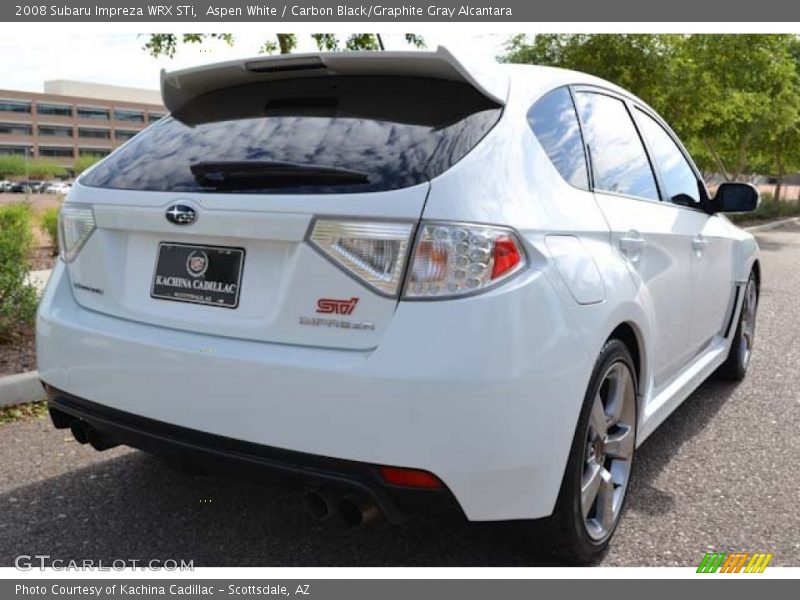 Aspen White / Carbon Black/Graphite Gray Alcantara 2008 Subaru Impreza WRX STi