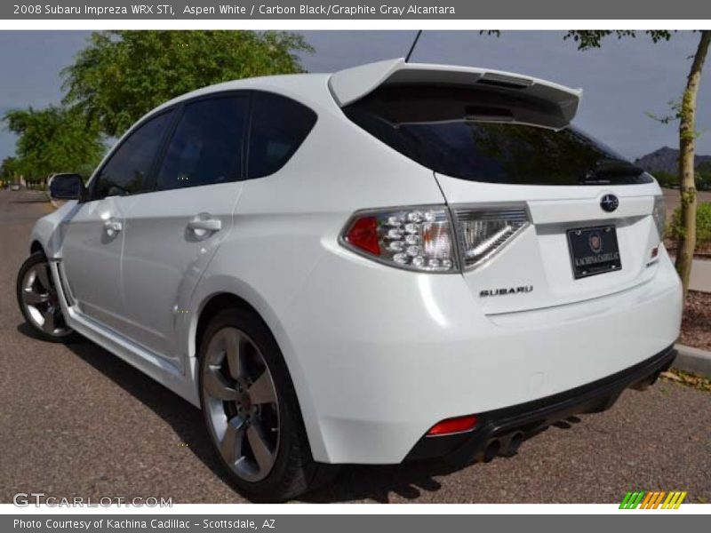 Aspen White / Carbon Black/Graphite Gray Alcantara 2008 Subaru Impreza WRX STi