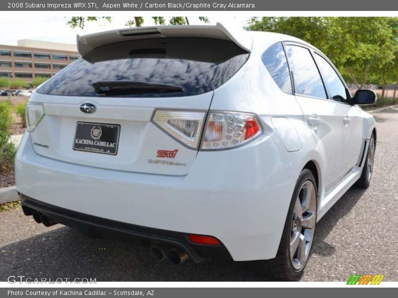 Aspen White / Carbon Black/Graphite Gray Alcantara 2008 Subaru Impreza WRX STi
