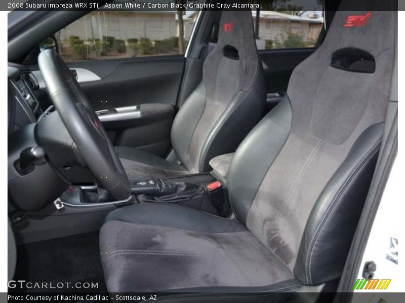  2008 Impreza WRX STi Carbon Black/Graphite Gray Alcantara Interior