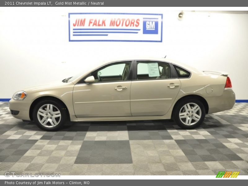 Gold Mist Metallic / Neutral 2011 Chevrolet Impala LT