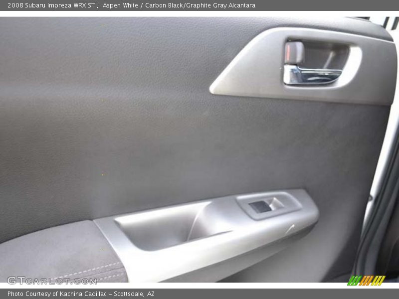 Aspen White / Carbon Black/Graphite Gray Alcantara 2008 Subaru Impreza WRX STi