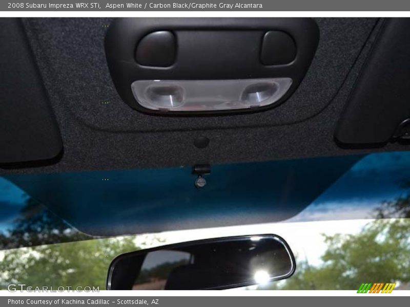 Aspen White / Carbon Black/Graphite Gray Alcantara 2008 Subaru Impreza WRX STi