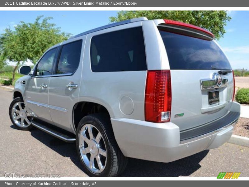 Silver Lining Metallic / Ebony/Ebony 2011 Cadillac Escalade Luxury AWD