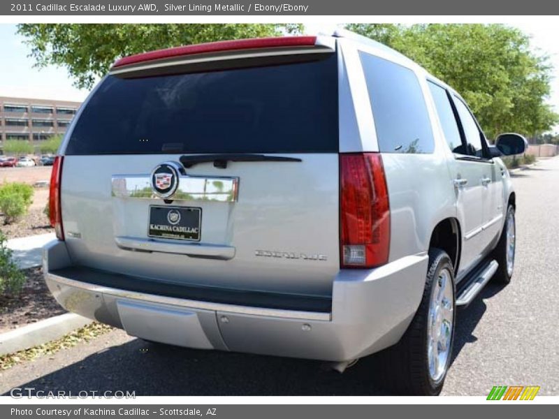Silver Lining Metallic / Ebony/Ebony 2011 Cadillac Escalade Luxury AWD
