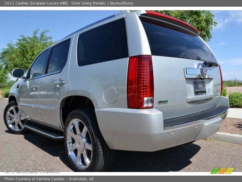 Silver Lining Metallic / Ebony/Ebony 2011 Cadillac Escalade Luxury AWD