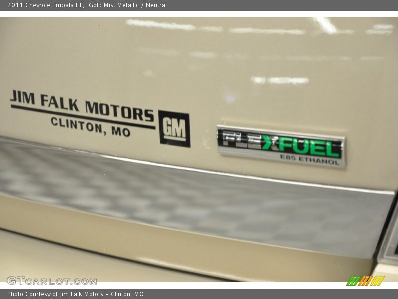 Gold Mist Metallic / Neutral 2011 Chevrolet Impala LT
