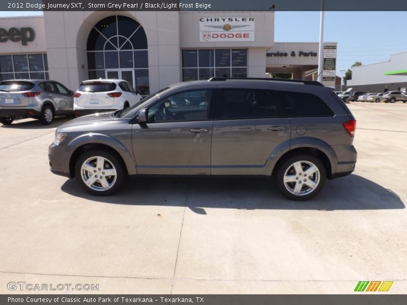 Storm Grey Pearl / Black/Light Frost Beige 2012 Dodge Journey SXT