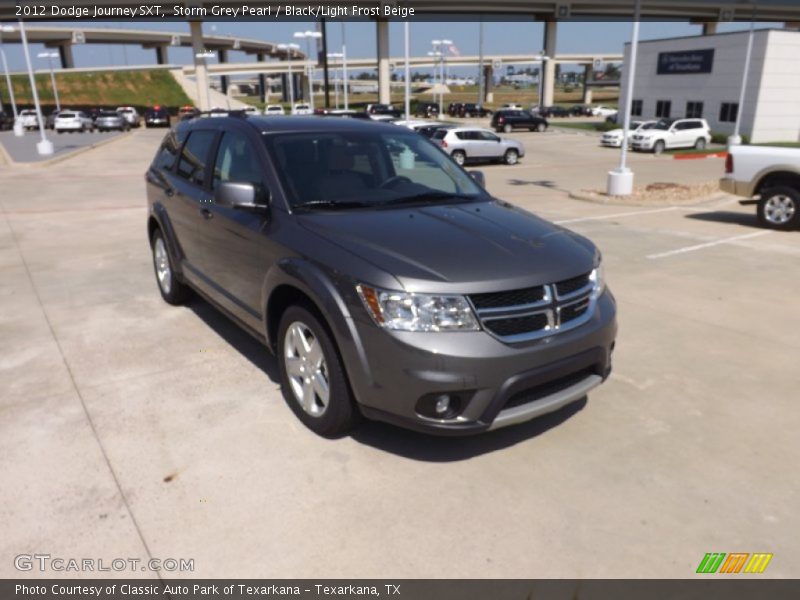 Storm Grey Pearl / Black/Light Frost Beige 2012 Dodge Journey SXT