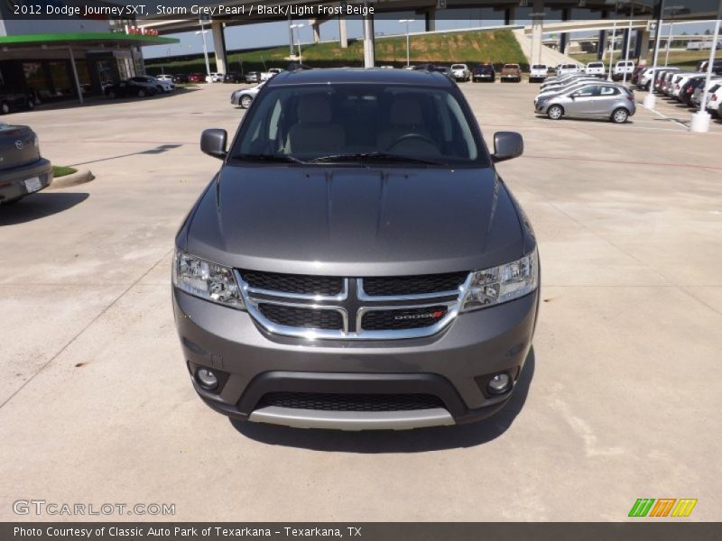 Storm Grey Pearl / Black/Light Frost Beige 2012 Dodge Journey SXT