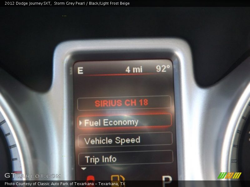 Storm Grey Pearl / Black/Light Frost Beige 2012 Dodge Journey SXT