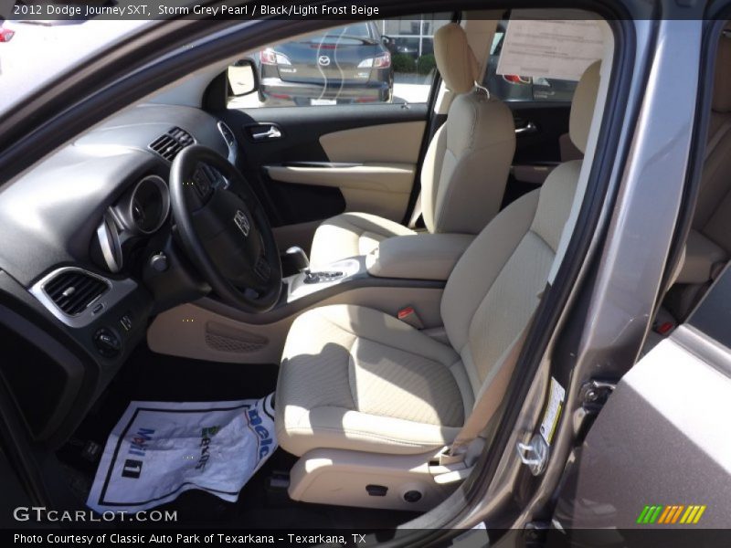 Storm Grey Pearl / Black/Light Frost Beige 2012 Dodge Journey SXT