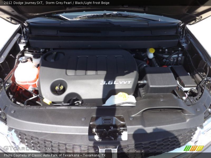 Storm Grey Pearl / Black/Light Frost Beige 2012 Dodge Journey SXT