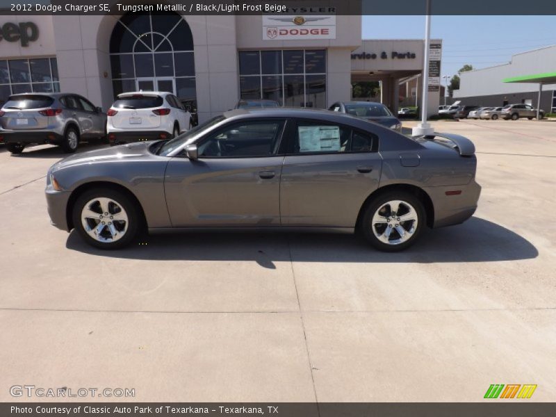 Tungsten Metallic / Black/Light Frost Beige 2012 Dodge Charger SE