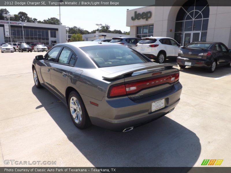 Tungsten Metallic / Black/Light Frost Beige 2012 Dodge Charger SE
