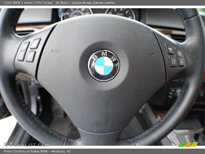 Jet Black / Saddle Brown Dakota Leather 2009 BMW 3 Series 328xi Sedan