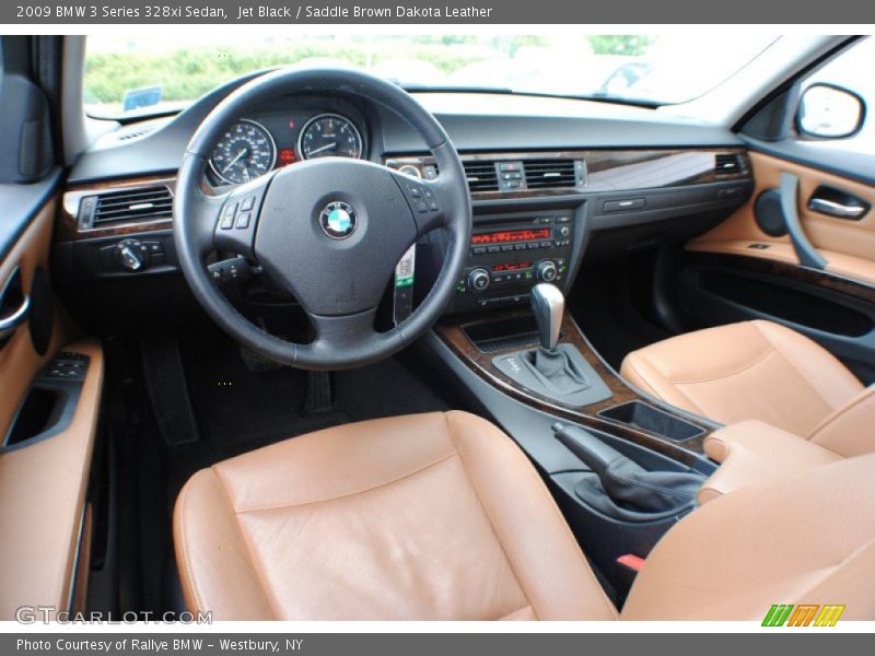 Jet Black / Saddle Brown Dakota Leather 2009 BMW 3 Series 328xi Sedan