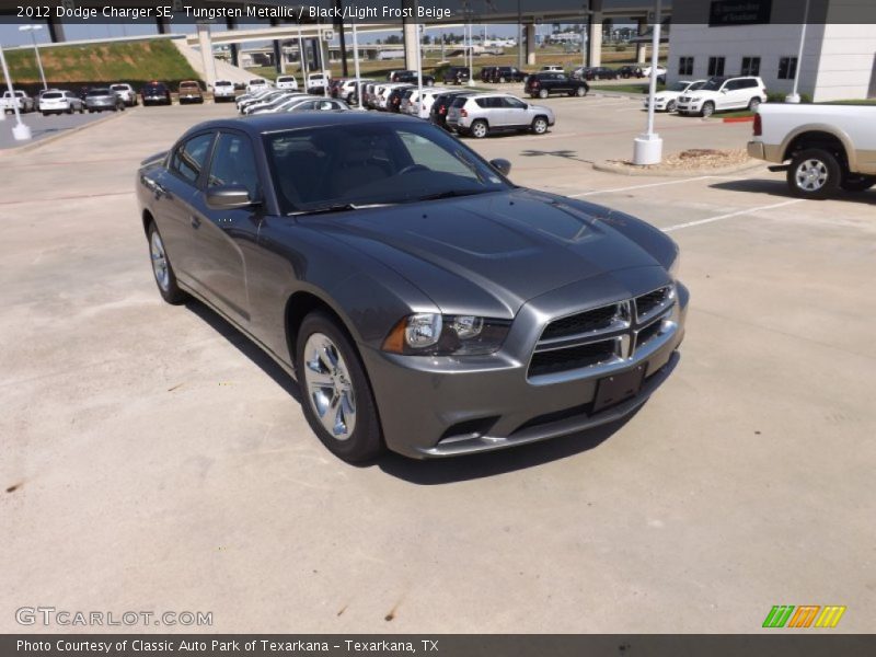 Tungsten Metallic / Black/Light Frost Beige 2012 Dodge Charger SE