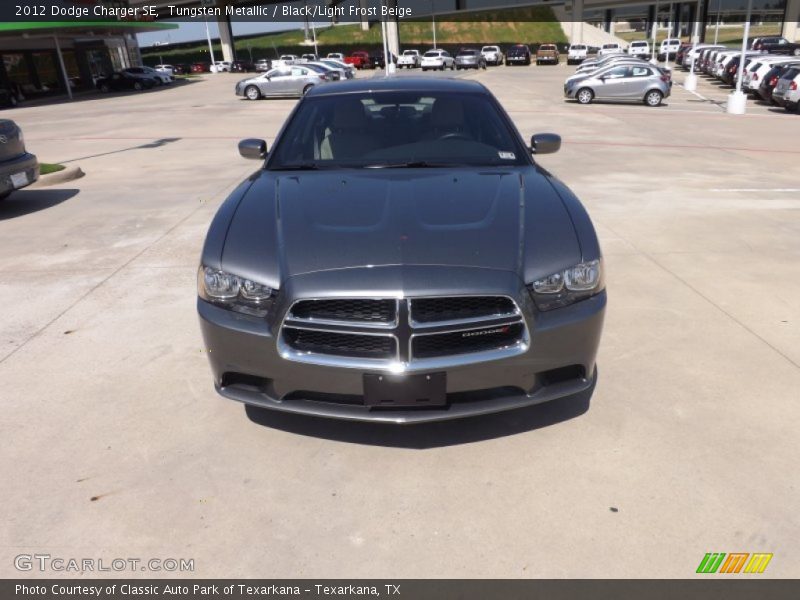 Tungsten Metallic / Black/Light Frost Beige 2012 Dodge Charger SE