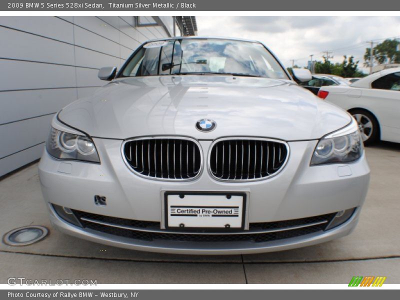 Titanium Silver Metallic / Black 2009 BMW 5 Series 528xi Sedan