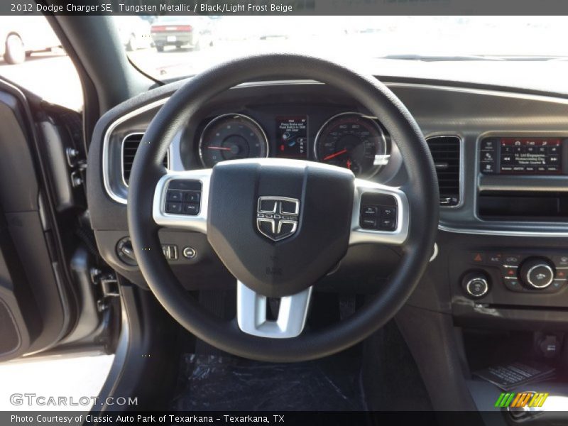 Tungsten Metallic / Black/Light Frost Beige 2012 Dodge Charger SE