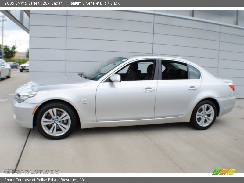 Titanium Silver Metallic / Black 2009 BMW 5 Series 528xi Sedan