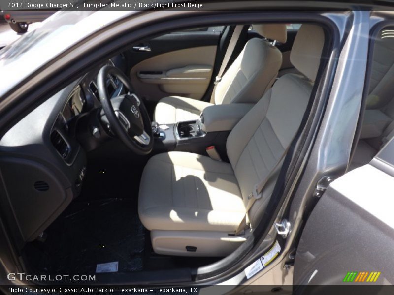 Tungsten Metallic / Black/Light Frost Beige 2012 Dodge Charger SE