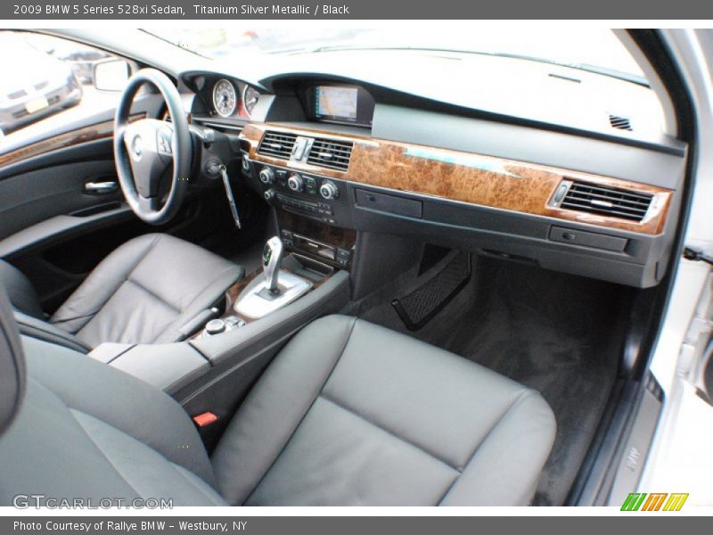 Titanium Silver Metallic / Black 2009 BMW 5 Series 528xi Sedan