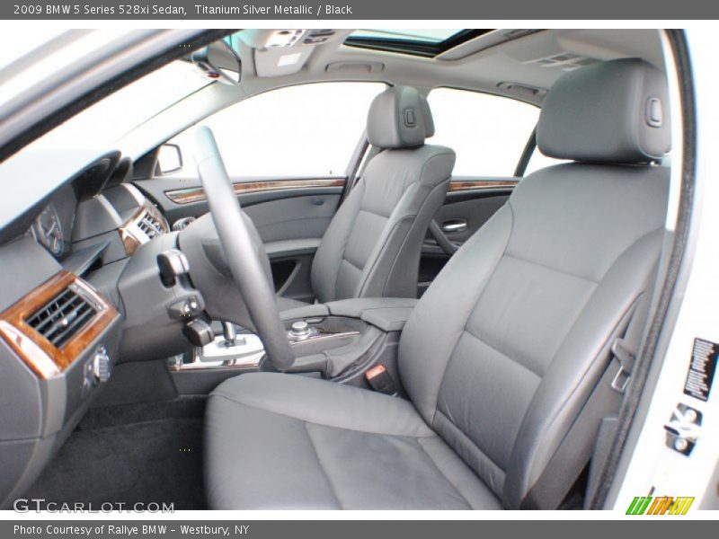 Titanium Silver Metallic / Black 2009 BMW 5 Series 528xi Sedan